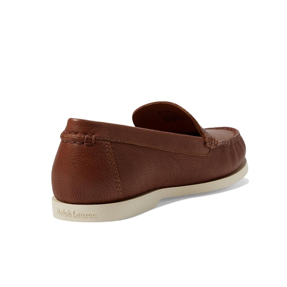 Polo Ralph Lauren Men\'s Merton Leather Venetian Loafers Shoe Tan Size 10D main image 5